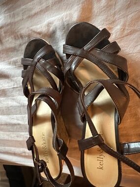 Kelly & Katie Brown Strappy Heeled Sandals